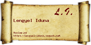 Lengyel Iduna névjegykártya